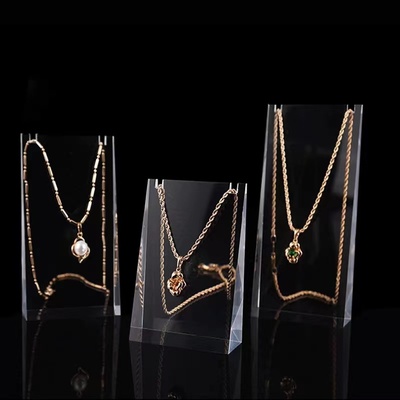 新スタイルイヤリングネックレスペンダント固体アクリルクリアチェーンジュエリー表示スタンドストレージラック主催主催者ショーケース