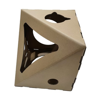 European and American hot selling cat litter assembly villa custom wood corrugated cardboard kennel