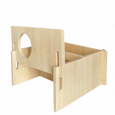 Hamster log house simple style flower branch rat house hamster hideaway house landscaping log house