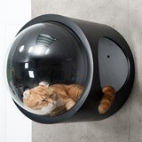 壁挂式太空猫床猫架实木猫爬架柱墙上墙壁跳台猫窝树diy壁挂式猫咪用品玩具