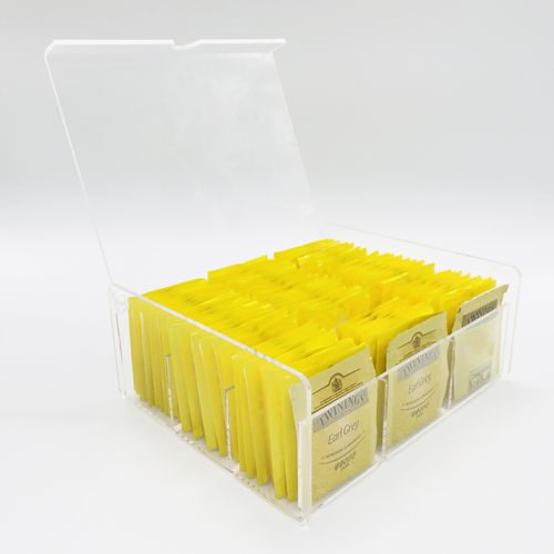 Acrylic transparent 9 compartment storage box ,Acrylic teabag storage box