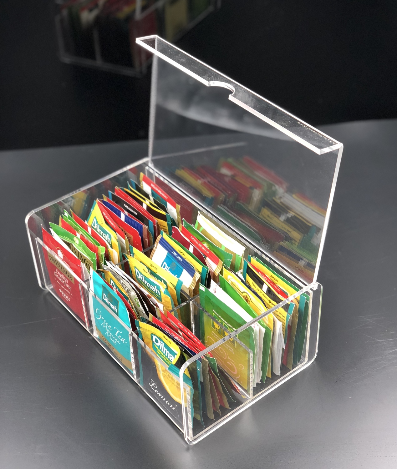 Acrylic 6 Compact Tea Bag Box orgenizer (Clear)  (16).jpg