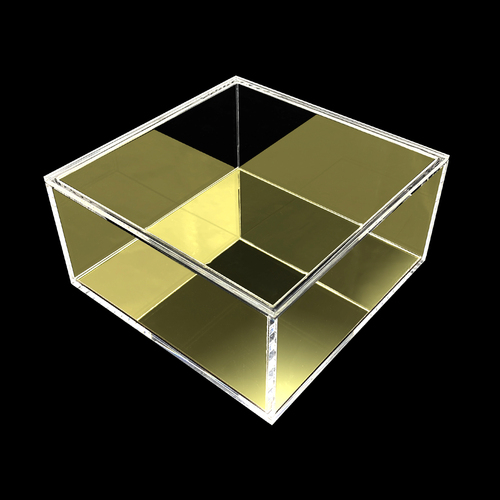 Acrylic transparent storage box with mirror plate at the bottom, matching according to preference