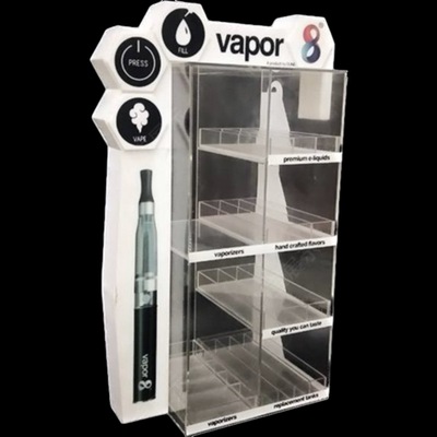 Vape Display Stand - Acrylic Vape Countertop Display,E-cig display stand,  Vapes cabinet with LED