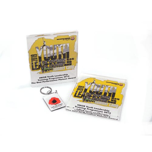 Acrylic award with UV printing,